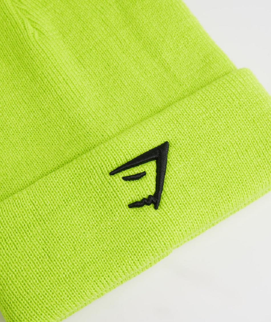 Sombreros Gymshark Sharkhead Beanie Accessories Verde | CO 4186DFM